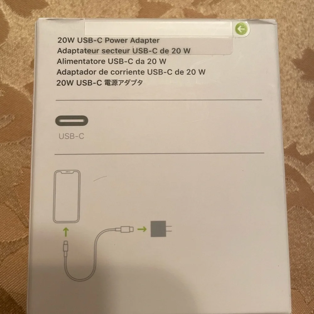 Genuine Apple USB-C 20 watt power pod adapter NEW SEALED BOX